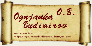 Ognjanka Budimirov vizit kartica
